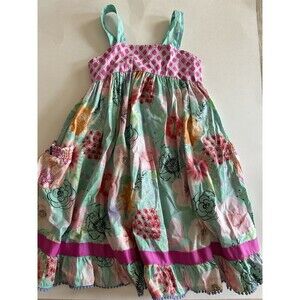 Matilda Jane The Adventure Begins Heads Up Seven Up Floral Dress Size 6